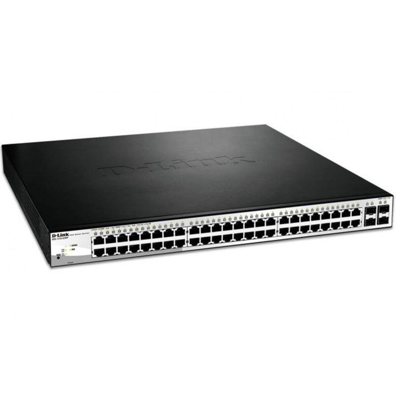 Switch d - link 52 puertos gestionable 48 gigabit ethernet 10 - 100 - 100 poe 4 sfp - Imagen 1
