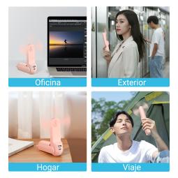 Ventilador portatil jisulife life 8 plus rosa