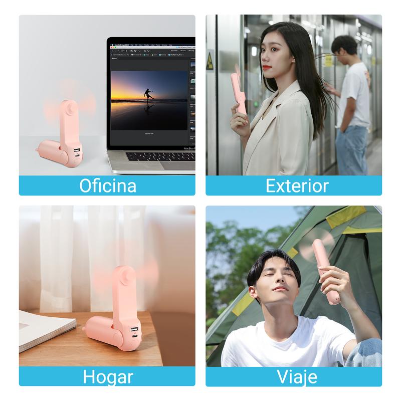 Ventilador portatil jisulife life 8 plus rosa