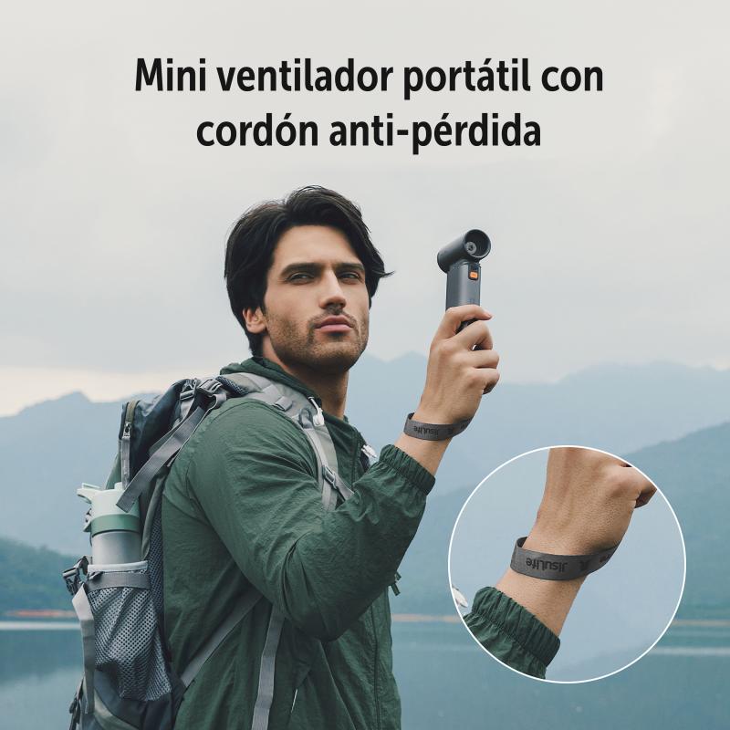 Ventilador portatil jisulife fan ultra gris