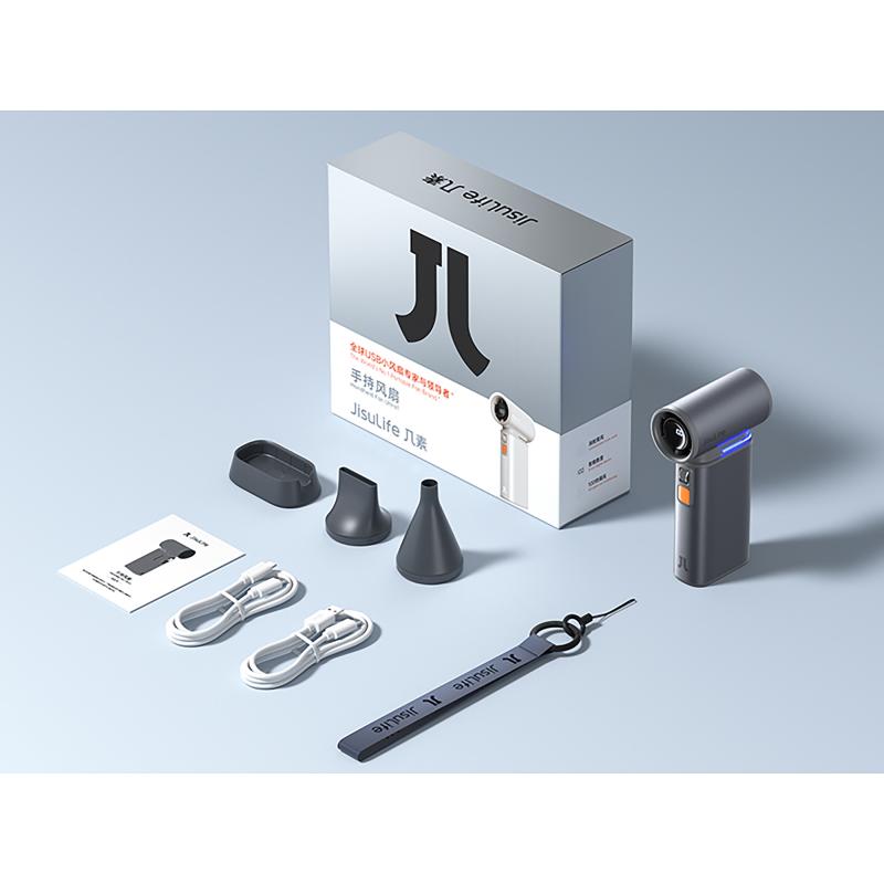 Ventilador portatil jisulife fan ultra gris