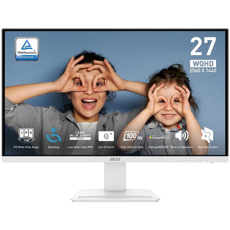 Monitor led 27 pulgadas msi mp273qw e2 wqhd 2xhdmi dp mm blanco