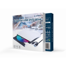 Regrabadora de dvd externa gembird blanca usb 3.1