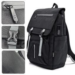 Mochila unisex ewent vintage para portatil 16.1 pulgadas negra