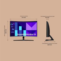 Monitor curvo essential monitor s3 32 pulgadas fhd 100hz
