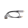 Adaptador 4k hdmi - usb tipo a a displayport lanberg 20cm - macho - hembra