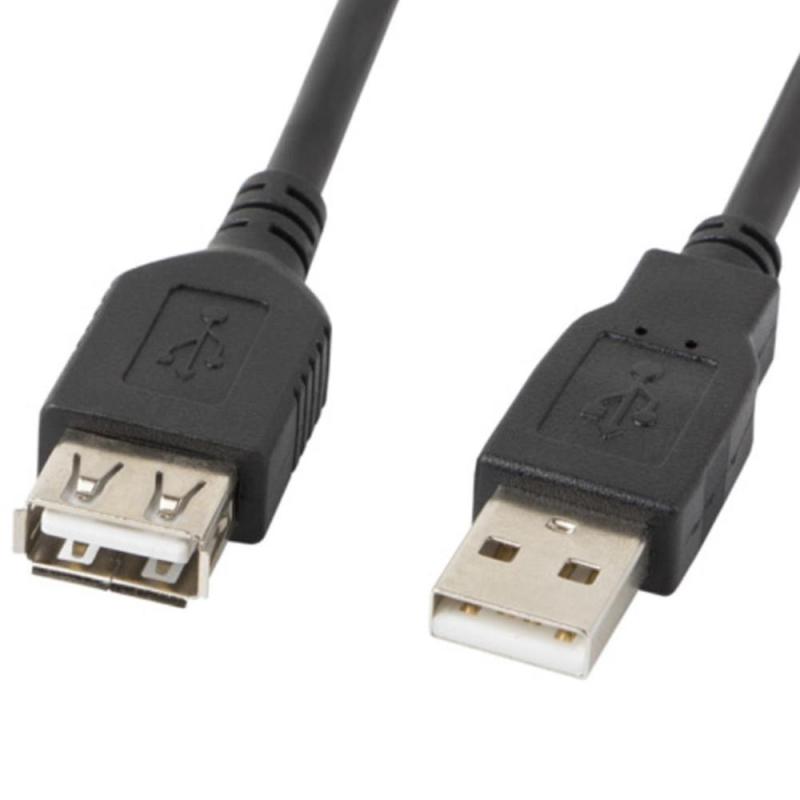 Cable alargador lanberg usb 2.0 macho - hembra - 3m - negro