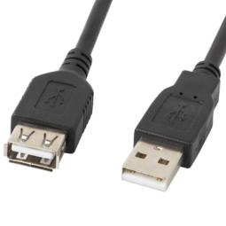 Cable alargador lanberg usb 2.0 macho - hembra - 3m - negro