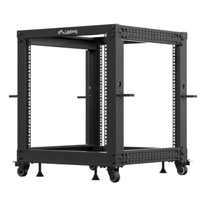 Armario lanberg abierto rack 19 pulgadas 12u - 600x600 negro