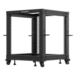 Armario lanberg abierto rack 19 pulgadas 12u - 600x600 negro
