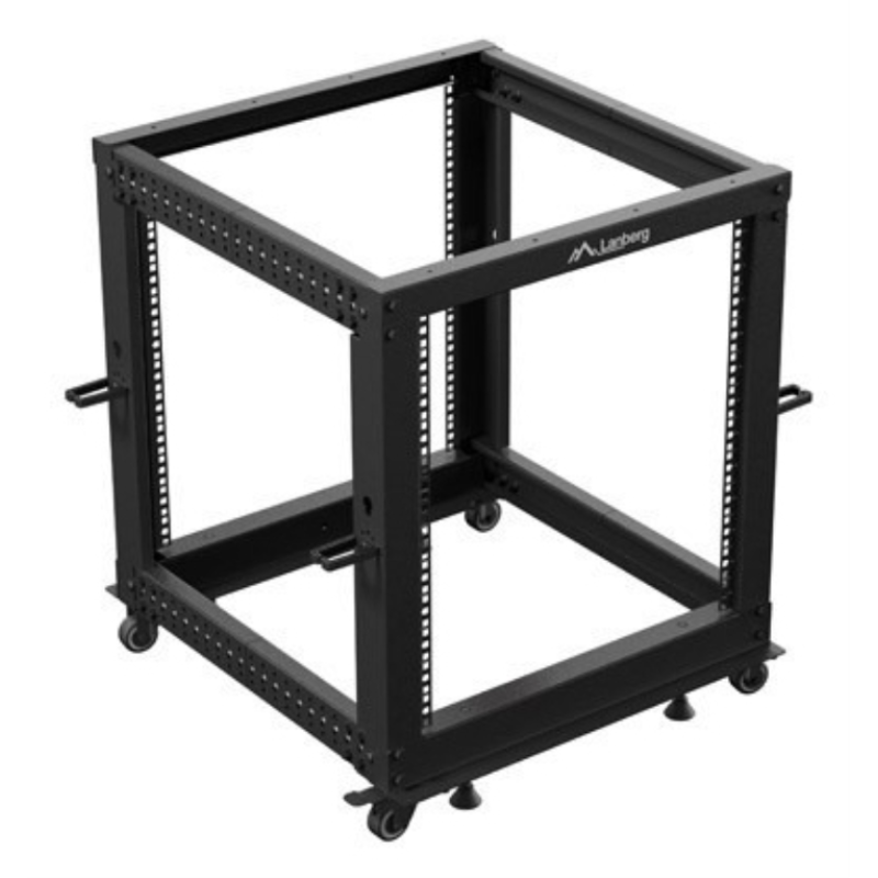 Armario lanberg abierto rack 19 pulgadas 12u - 600x600 negro