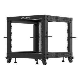 Armario lanberg abierto rack 19 pulgadas 9u - 600x600 negro