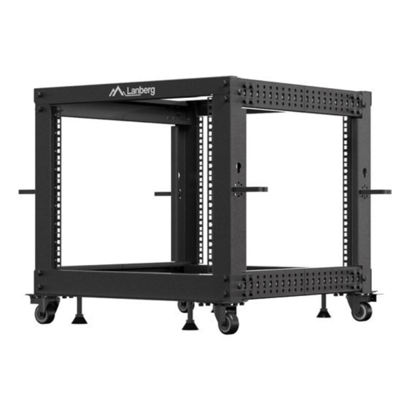 Armario lanberg abierto rack 19 pulgadas 9u - 600x600 negro