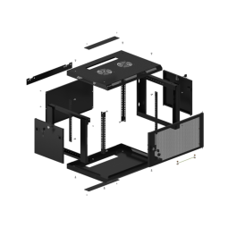 Armario lanberg 19 pulgadas 6u - 600x450 negro