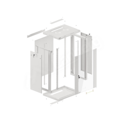 Armario lanberg 19 pulgadas 18u - 600x450 gris