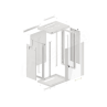 Armario lanberg 19 pulgadas 18u - 600x450 gris