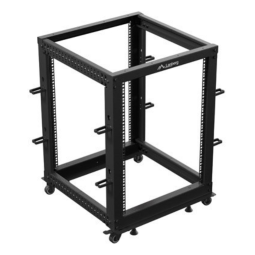 Armario lanberg abierto rack 19 pulgadas 15u - 600x600 negro
