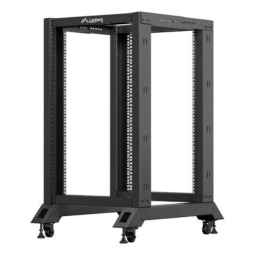 Armario lanberg abierto rack 19 pulgadas 18u - 600x800 negro