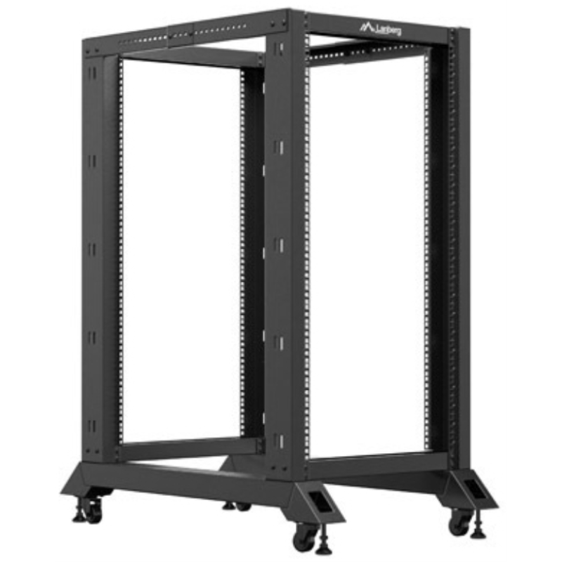 Armario lanberg abierto rack 19 pulgadas 22u - 600x1000 negro