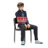 Figura banpresto gintama mr.ginpachi's zany class desk sogo okita 16cm