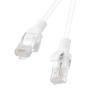 Cable red lanberg latiguillo cat.6 u - utp 2m blanco fluke passed