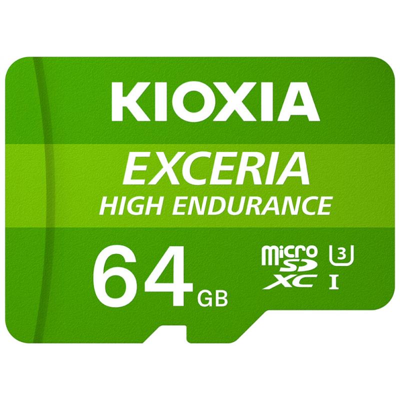 Tarjeta memoria micro secure digital sd kioxia 64gb exceria high endurance uhs - i c10 r98 con adaptador - Imagen 1