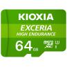 Tarjeta memoria micro secure digital sd kioxia 64gb exceria high endurance uhs - i c10 r98 con adaptador - Imagen 1