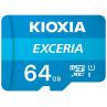Tarjeta memoria micro secure digital sd kioxia 64gb exceria uhs - i c10 r100 con adaptador - Imagen 1