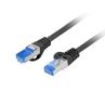 Cable red lanberg latiguillo cat.6a s - ftp lszh cca 5m negro fluke passed