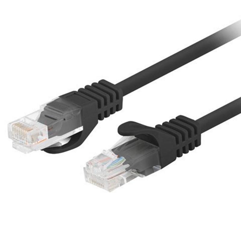 Cable red lanberg latiguillo cat.6 u - utp 7.5m negro fluke passed