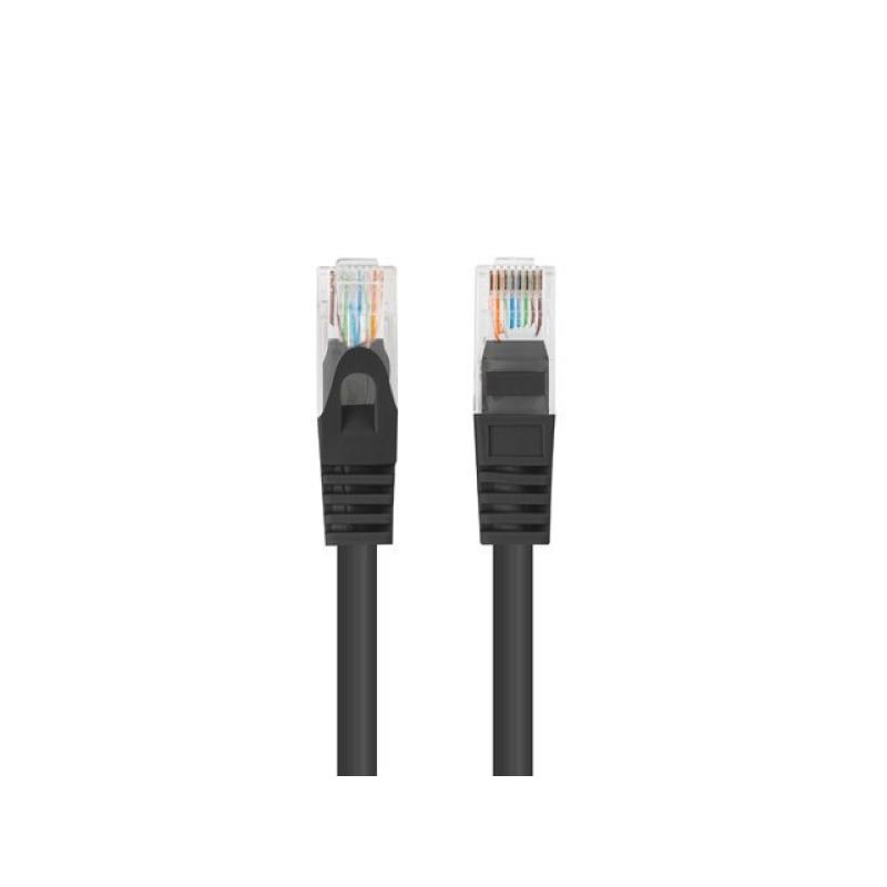 Cable red lanberg latiguillo cat.6 u - utp 7.5m negro fluke passed