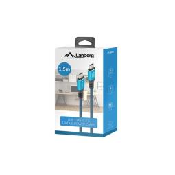 Cable usb tipo c 4.0 lanberg - macho - macho 240w - 8k - 60hz - 1.5m - azul