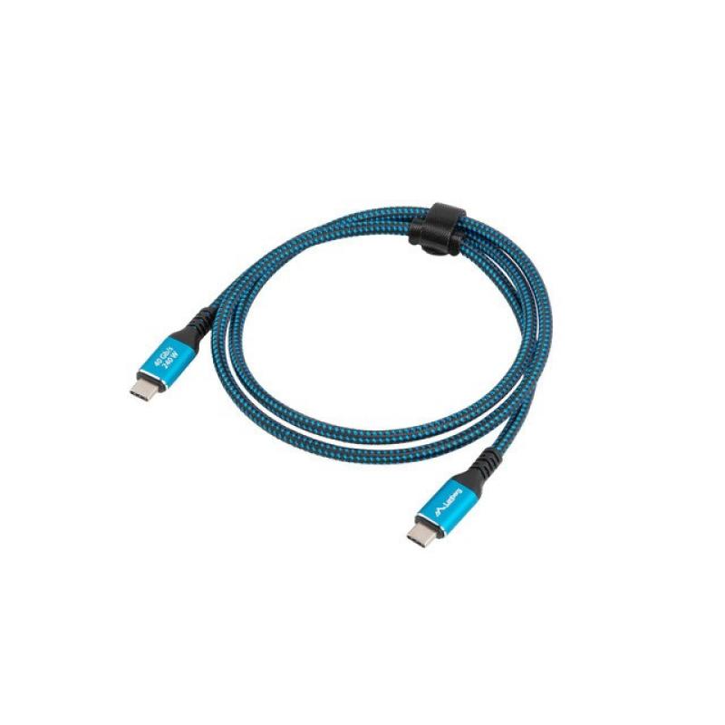 Cable usb tipo c 4.0 lanberg - macho - macho 240w - 8k - 60hz - 1.5m - azul