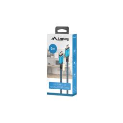 Cable usb tipo c 4.0 lanberg - macho - macho 240w - 8k - 60hz - 1m - azul