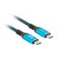Cable usb tipo c 4.0 lanberg - macho - macho 240w - 8k - 60hz - 1m - azul