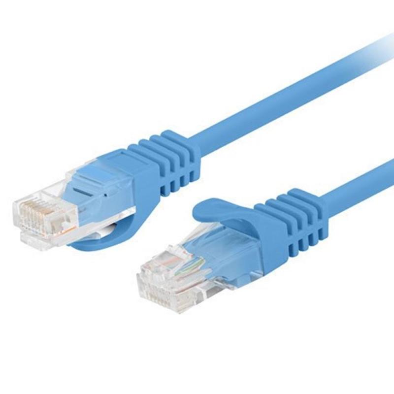 Cable red lanberg latiguillo cat.6 u - utp 7.5m azul fluke passed