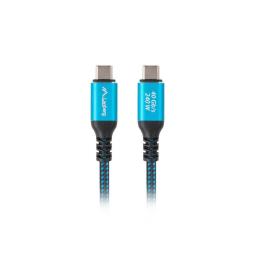 Cable usb tipo c 4.0 lanberg - macho - macho 240w - 8k - 60hz - 2m - azul