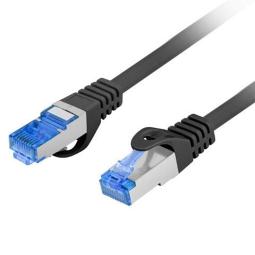 Cable red lanberg latiguillo cat.6a s - ftp lszh cca 0.25m negro fluke passed