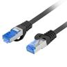 Cable red lanberg latiguillo cat.6a s - ftp lszh cca 0.25m negro fluke passed