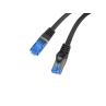 Cable red lanberg latiguillo cat.6a s - ftp lszh cca 0.25m negro fluke passed