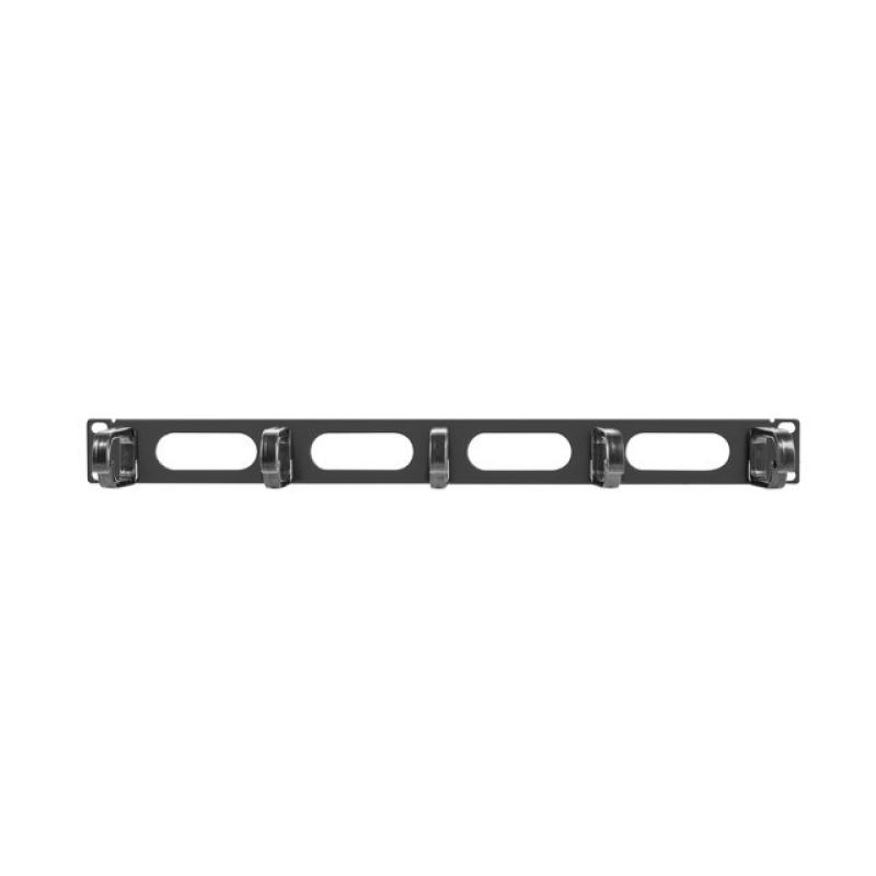 Organizador de cables lanberg 5 anillas 19 pulgadas 1u tipo b negro