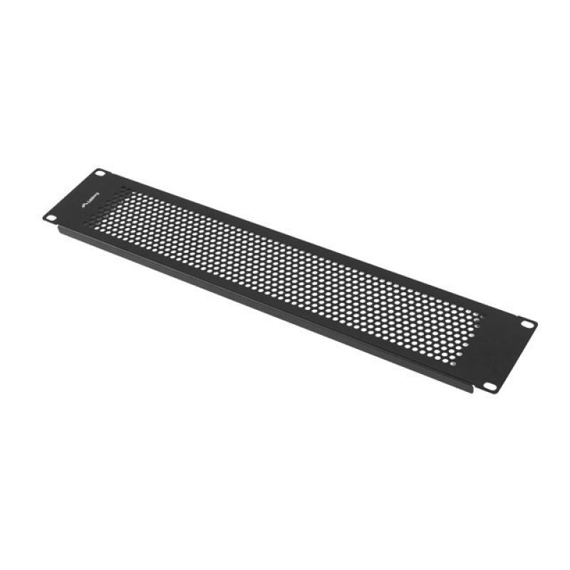 Panel ciego lanberg 2u 19 pulgadas perforado negro