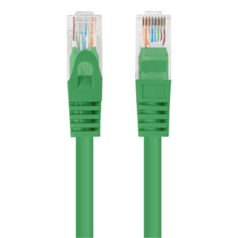 Cable red lanberg latiguillo cat.6 utp 7.5m verde fluke passed