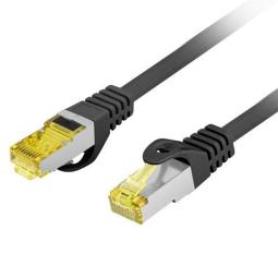 Cable red lanberg latiguillo cat.6a s - ftp lszh cu 0.5m negro fluke passed
