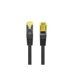 Cable red lanberg latiguillo cat.6a s - ftp lszh cu 0.5m negro fluke passed