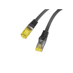 Cable red lanberg latiguillo cat.6a s - ftp lszh cu 0.5m negro fluke passed