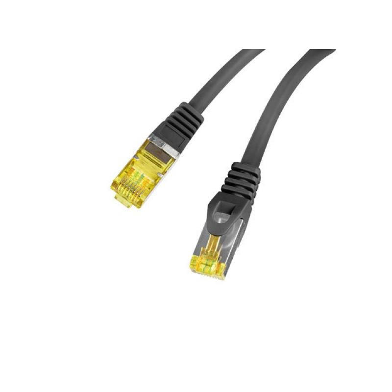 Cable red lanberg latiguillo cat.6a s - ftp lszh cu 0.5m negro fluke passed
