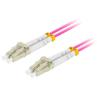 Cable fibra optica lanberg multi lc - upc - lc - upc duplex om4 50 - 125 lszh vi - 0.5m