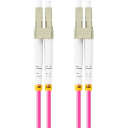 Cable fibra optica lanberg multi lc - upc - lc - upc duplex om4 50 - 125 lszh vi - 0.5m