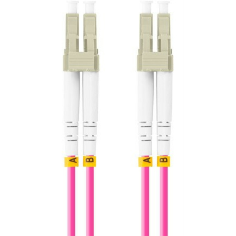 Cable fibra optica lanberg multi lc - upc - lc - upc duplex om4 50 - 125 lszh vi - 0.5m